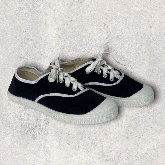 Kit Black White Round Toe Lace Up Sneakers Size 36 EU or US Size 6 Shoes Retro - Picture 3 of 9